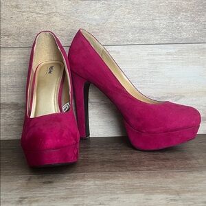 Mossimo Supply Co. Fuchsia Platform Heels